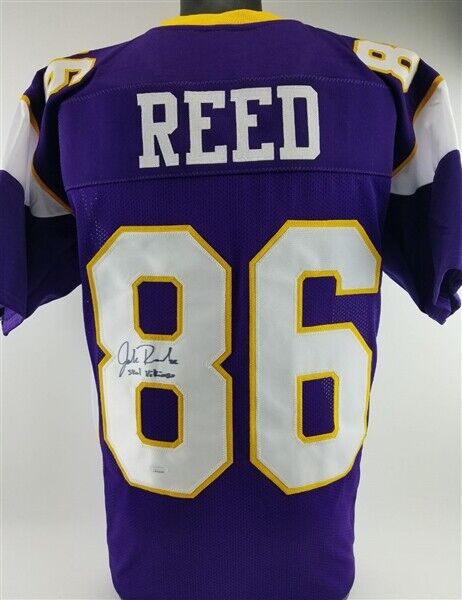 Jake Reed Signed Minnesota Vikings Jersey (JSA COA) All Pro Tight End 1991–1999