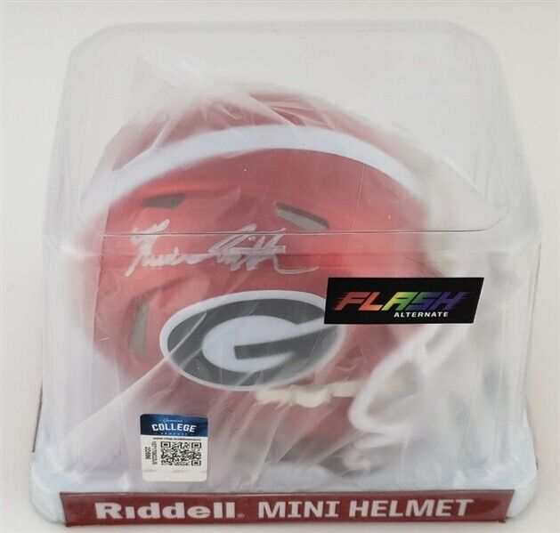 Nolan Smith Jr. Signed Georgia Bulldogs Mini Helmet (JSA COA) Eagles Linebacker