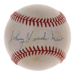 Johnny Vander Meer Signed NL Baseball (PSA) Reds / Back-to-Back No Hitters 1938