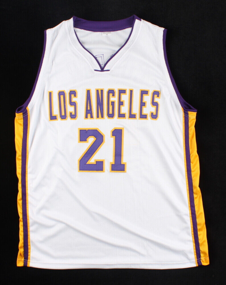 Michael Cooper Signed Los Angeles Lakers Jersey Inscribed "L.A. Lakers" PSA COA