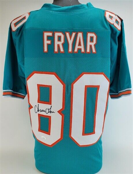 Irving Fryar Signed Miami Dolphins Jersey (JSA COA) Super Bowl XX Wide Receiver