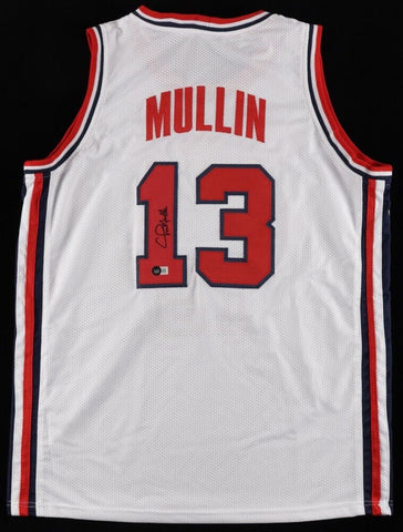 Chris Mullin Signed Team USA Jersey (Beckett) Dream Team 1992 Barcelona Olympics