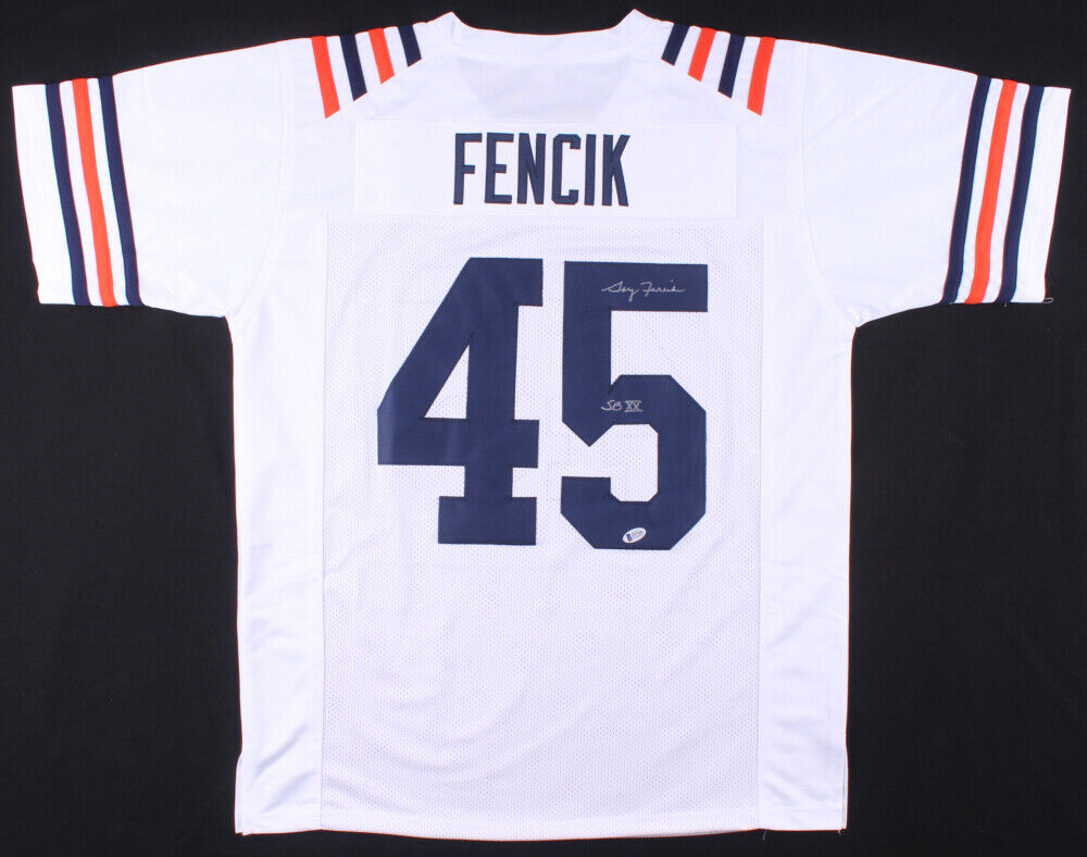 Gary Fencik Signed Chicago Bears Jersey Inscribed SBXX (Beckett) 2xPro Bowl DB