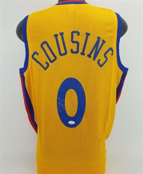 DeMarcus Cousins Signed Golden State Warriors "The Bay" Yellow Jersey (JSA COA)
