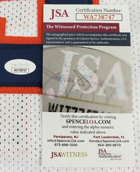 Nick Anderson Signed Illinois Fighting Illini Jersey (JSA COA) Orlando Magic Grd