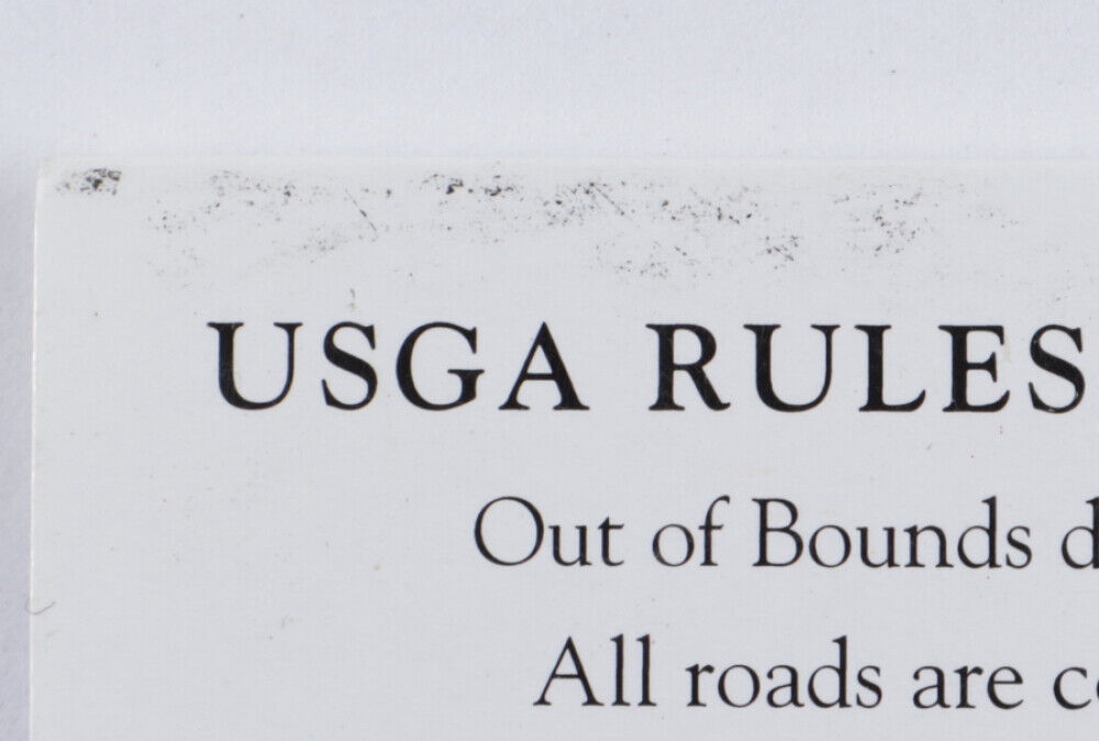 Jim McMahon Signed 2017 Spyglass Hill Pebble Beach Golf Scorecard (JSA COA)