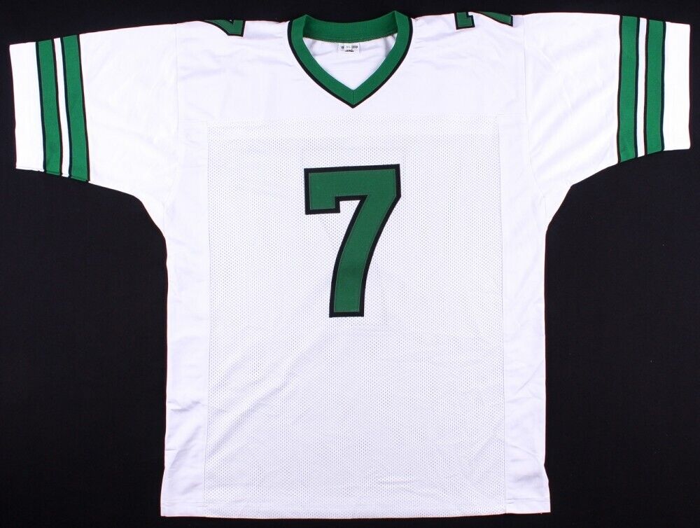 Boomer Esiason Signed New York Jets Green Jersey (JSA COA)4xPro Bowl Quarterback