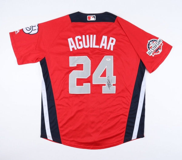 Jesus Aguilar Signed Milwaukee Brewers 2018 NL All-Star Game Jersey (P –