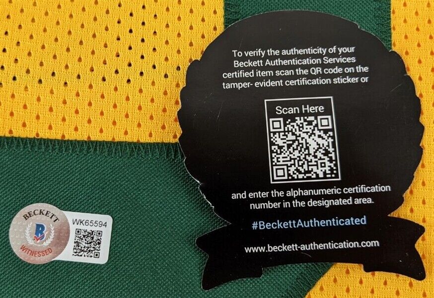 Aaron Jones Signed Green Bay Packers Throwback Jersey (Beckett) 2020 Pro Bowl RB