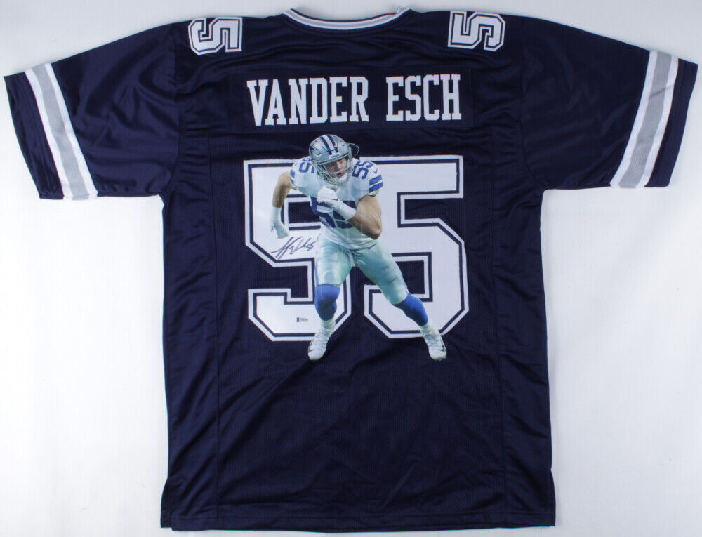Leighton Vander Esch Signed Cowboys Jersey (Beckett COA) Dallas 2018 #1 Drft Pk
