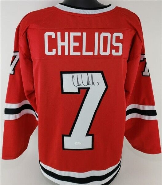Chris Chelios Signed Chicago Blackhawk Red Jersey (JSA COA) NHL Career 1984–2010