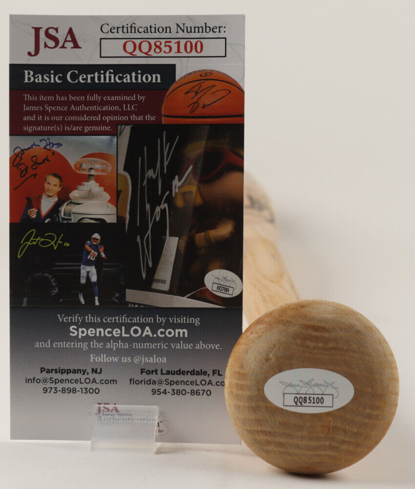 Peter Gammons Signed Louisville Slugger Baseball Bat (JSA COA) ESPN / MLB Netwrk