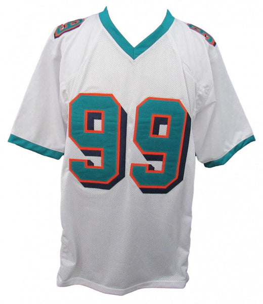 Autographed/Signed Jason Taylor Miami Teal Football Jersey JSA COA