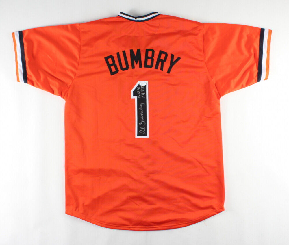 Al Bumbry Signed Baltimore Orioles Jersey (JSA COA) Inscribed ROY 1973