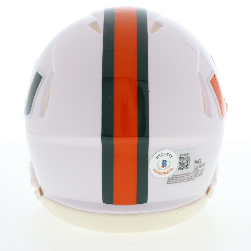Devin Hester Signed Miami Hurricanes Speed Mini Helmet (Beckett) Chicago Bear KR