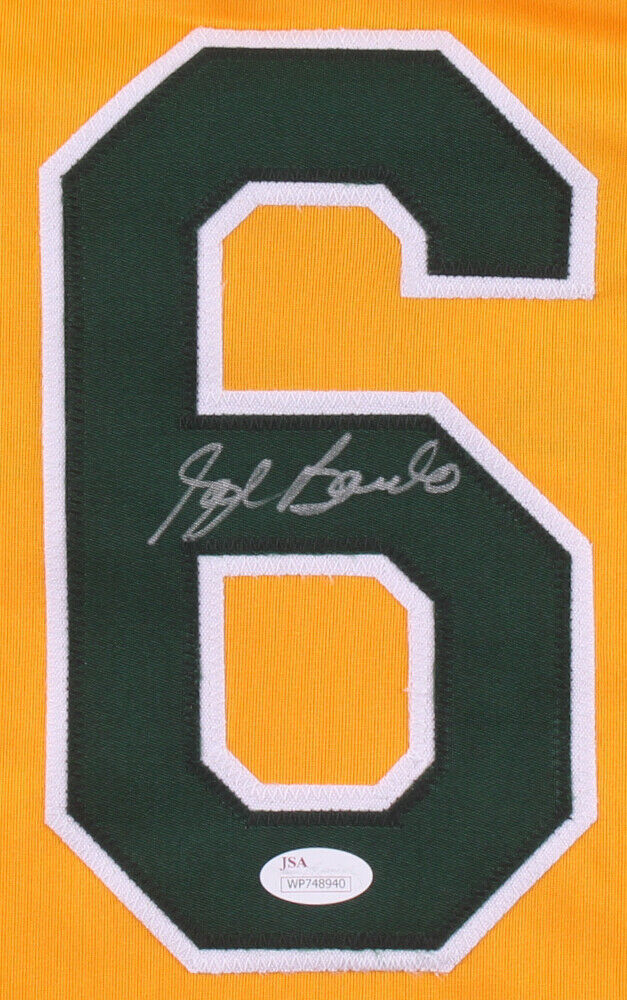 Sal Bando Signed Oakland Athletics Yellow Jersey (JSA COA) 3×World Series Champ
