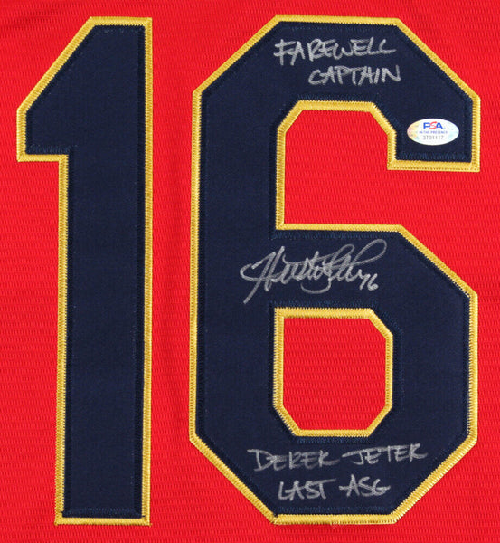 Huston Street signed jersey PSA/DNA Derek Jeter Last ASG Padres