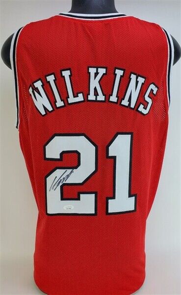 Dominique Wilkins Signed Georgia Bulldogs Jersey (JSA COA) #3 Overall Pick 1982