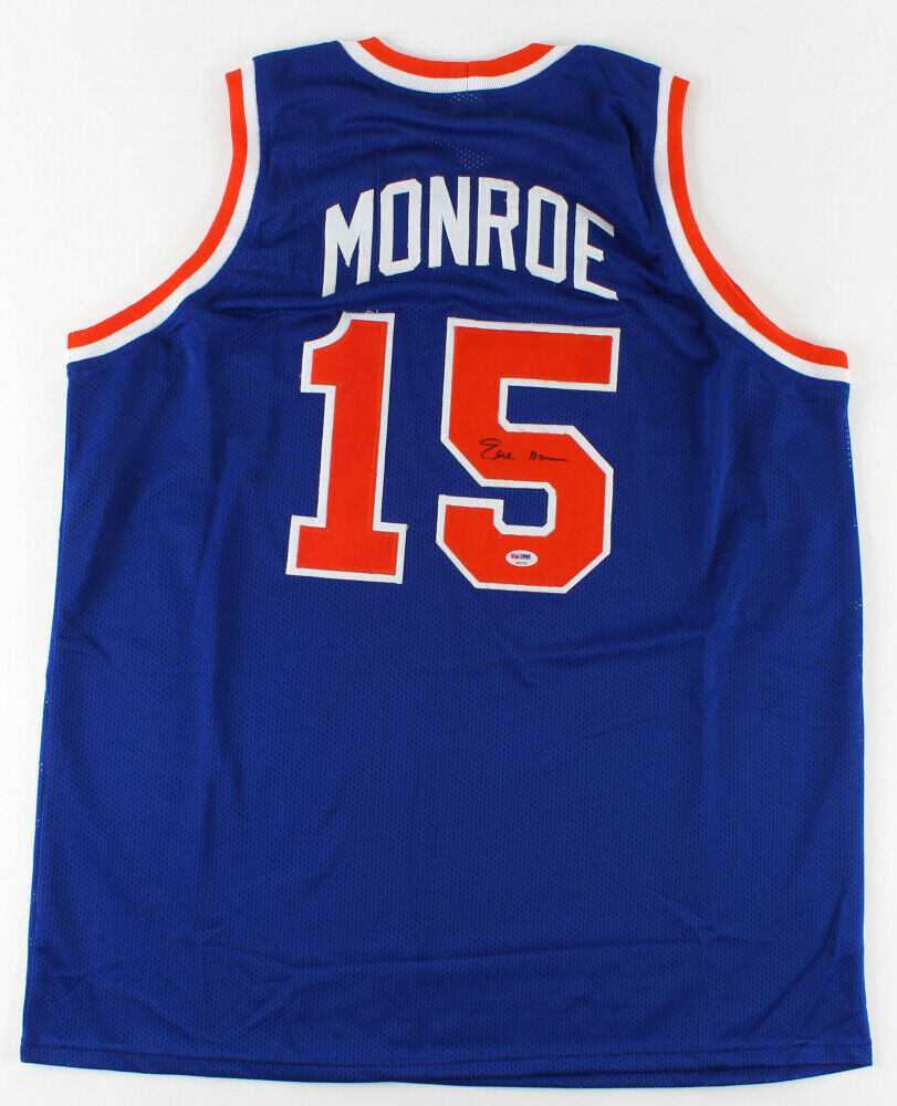 Earl Monroe Signed Knicks Jersey (PSA COA) 4×NBA All-Star / 1973 World Champion