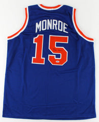 Earl Monroe Signed Knicks Jersey (PSA COA) 4×NBA All-Star / 1973 World Champion