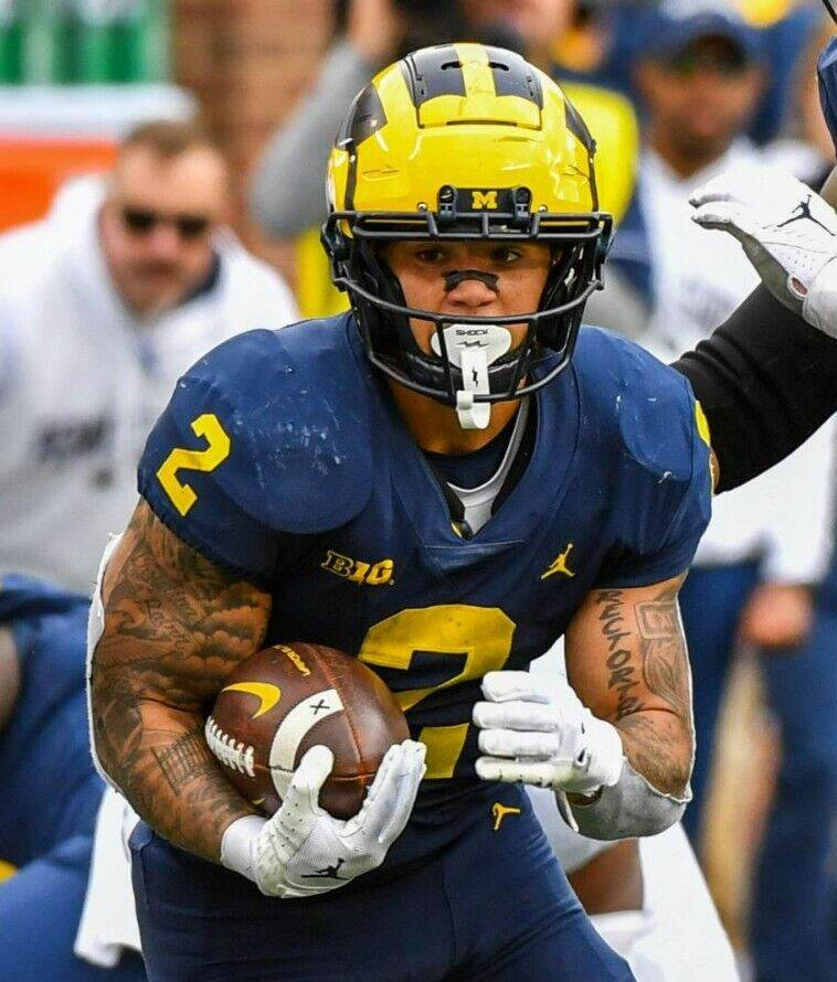 Blake Corum Signed Michigan Wolverine Speed Mini-Helmet (Beckett) Senior RB