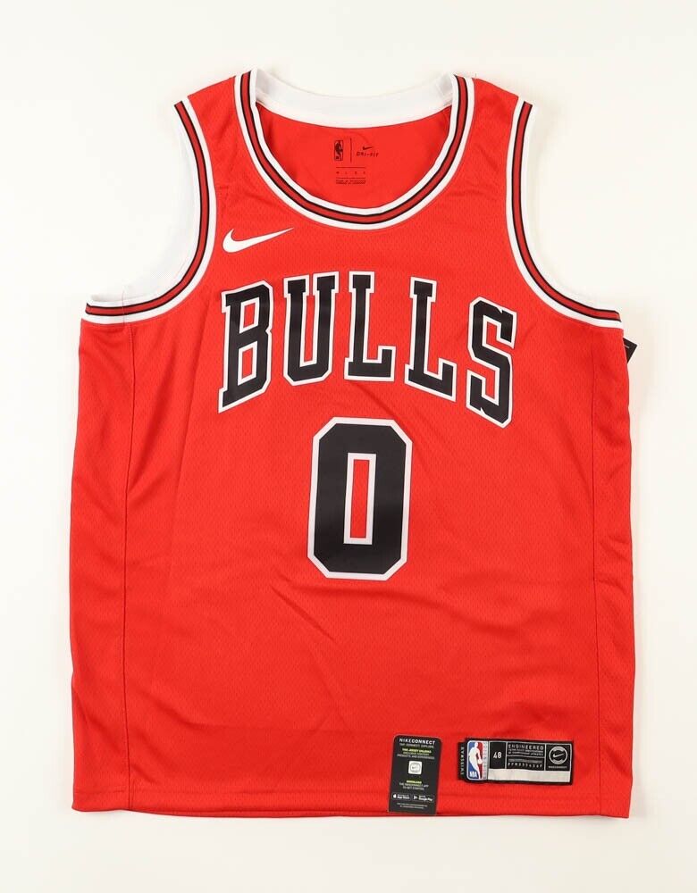 Coby White Signed Bulls Custom Jersey (Fanatics) Chicago's 1st Rd Pk 2019