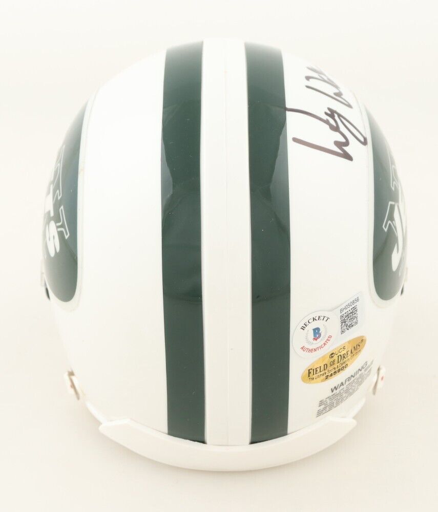 Wesley Walker Signed New York Jets Speed Mini Helmet (Beckett) 2xPro Bowl W.R.