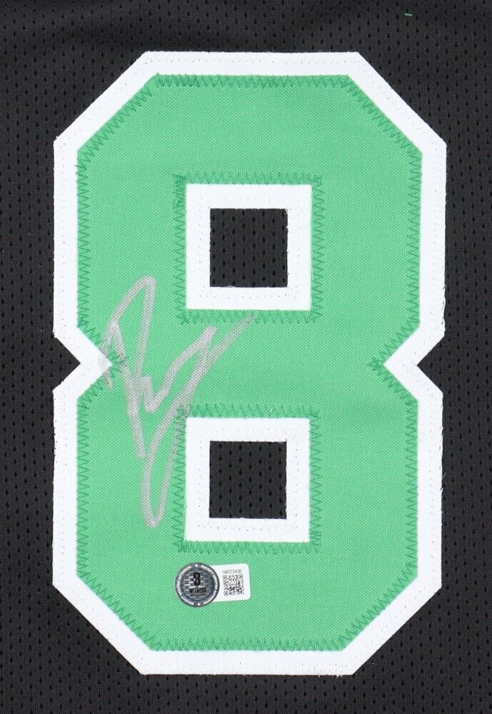 Kristaps Porzingis Signed Boston Celtics Jersey (Beckett) 2014 Top 4 NBA Pick