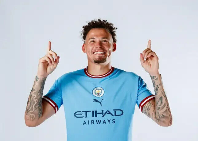 Kalvin Phillips Signed Manchester City Jersey (Beckett) England 2022 World Cup