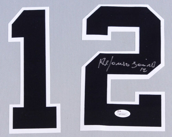 Alfonso Soriano Autographed New York Custom Gray Baseball Jersey - JSA COA  (B)