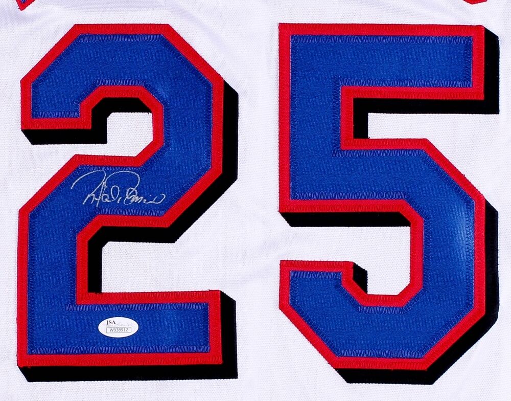 Rafael Palmeiro Signed Texas Rangers Jersey (JSA) 500 Home Run / 3000 Hits Club