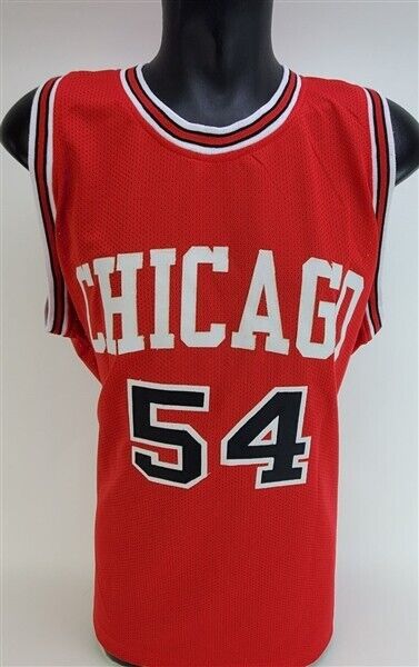 Horace Grant Signed Chicago Bulls Red Jersey (Beckett) 4xNBA Champ / Forward