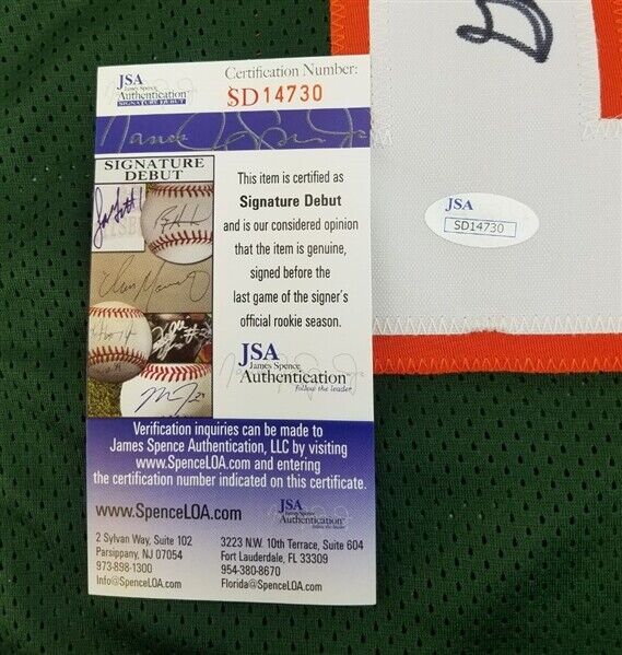 Gregory Rousseau Signed Miami Hurricanes Jersey (JSA COA)2019 15.5 Sacks /Canes