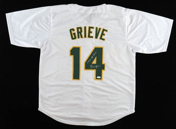 Ben Grieve Signed Oakland Athletics Jersey (JSA COA) 1998 A L Rookie o –