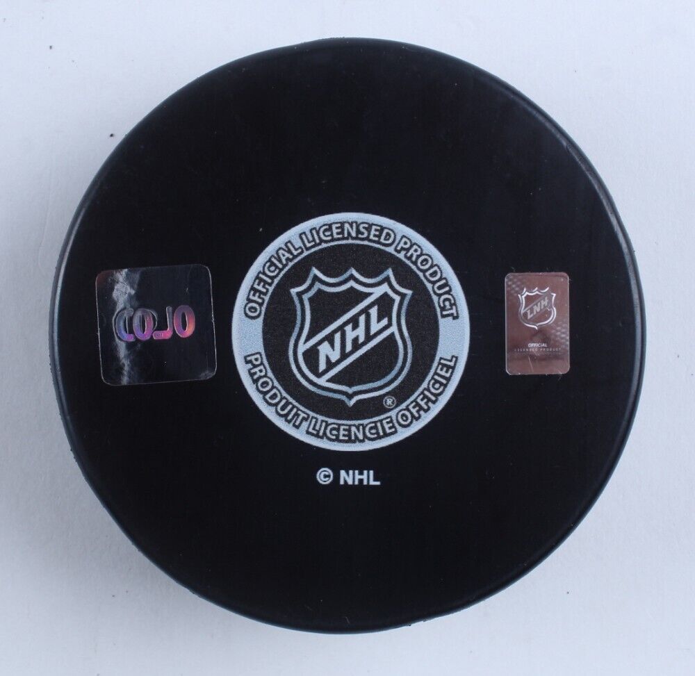 Paul Coffey Signed Edmonton Oilers Logo Hockey Puck (COJO) 4xStanley Cup Champ
