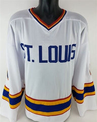 Brett Hull Signed St Louis Blues White Home Jersey (JSA COA) Hall of Fame 2009