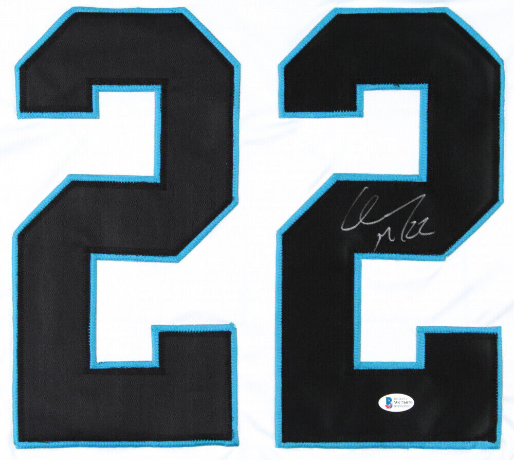 Christian McCaffrey Signed Carolina Panthers Jersey (Beckett COA)