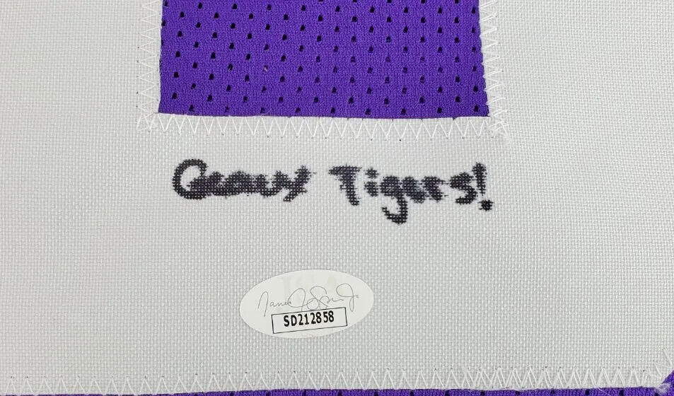 BJ Ojulari “Geaux Tigers” Signed LSU Tigers Purple Jersey (JSA COA) Cardinals LB