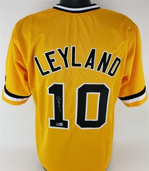 Jim Leyland Signed Pirates Jersey (Beckett) Pittsburgh Manager 1986–1996