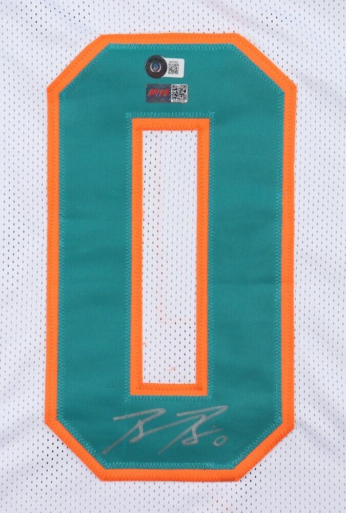 Braxton Berrios Signed Miami Dolphins Jersey (Beckett) Ex Hurricane Receiver