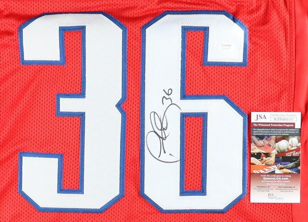 Lawyer Milloy Signed New England Patriot Jersey (JSA COA) Super Bowl XXXVI Champ
