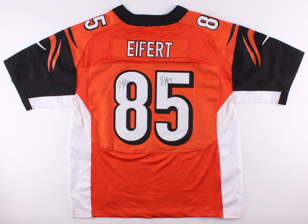 Tyler Eifert Twice-Signed Cincinnati Bengals Custom Jersey (JSA Hologram)