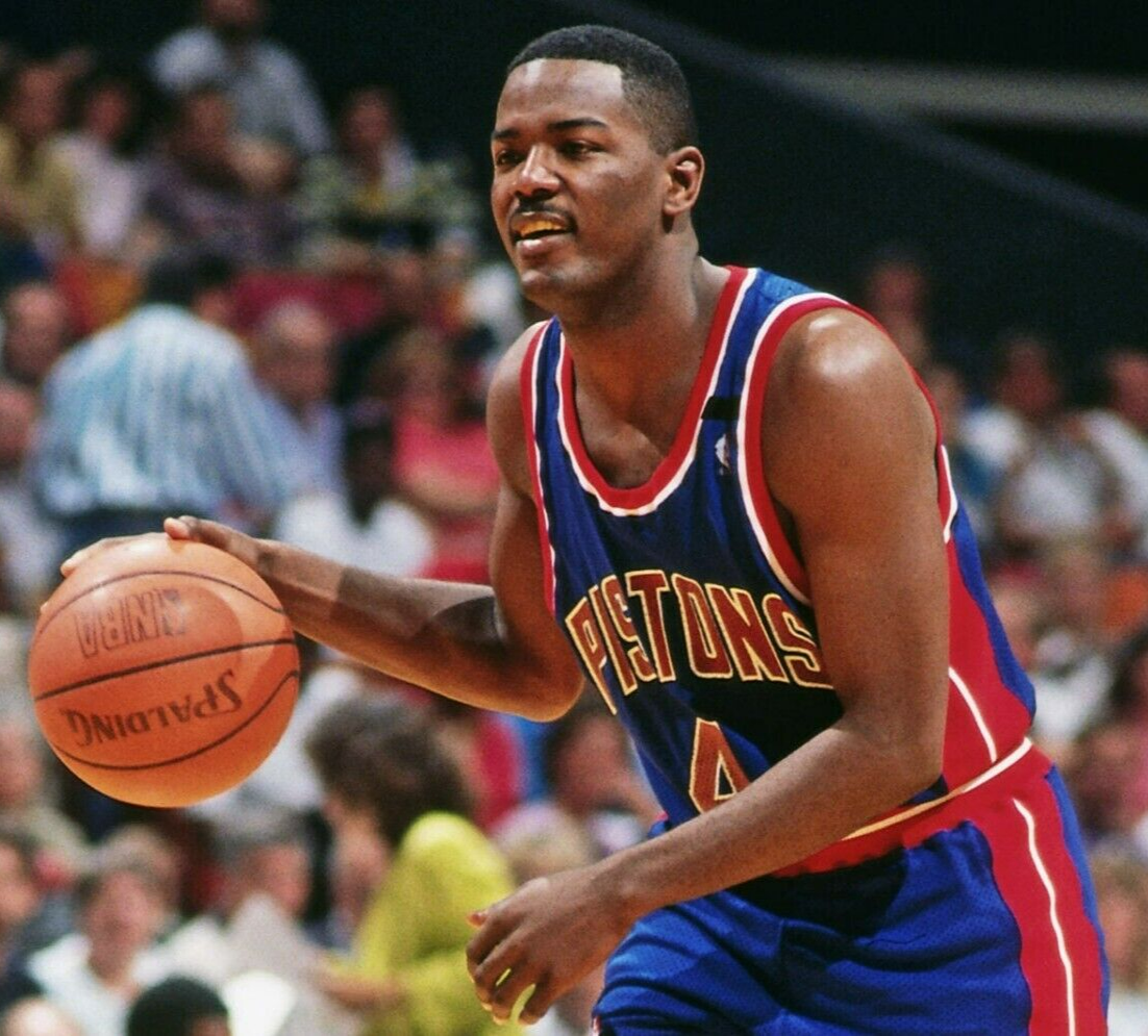 Joe Dumars Signed Detroit Pistons Jersey (JSA COA) 6xAll Star Point Guard