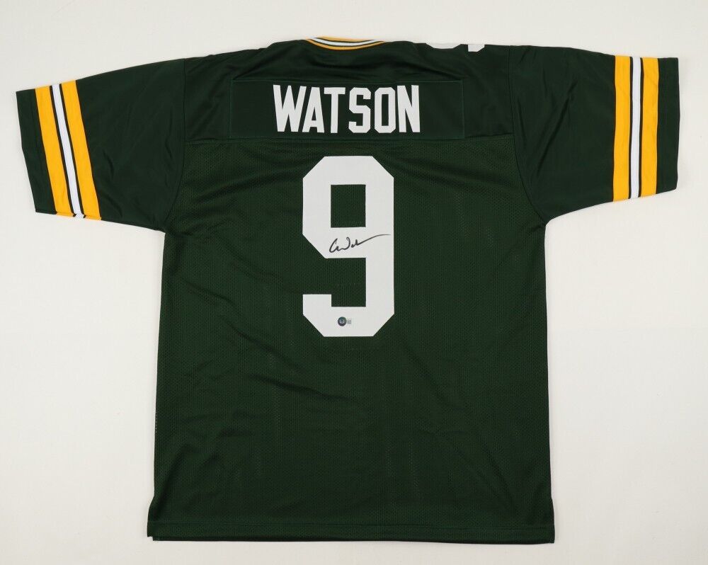 Christian Watson Signed Packers Jersey (Beckett) Green Bay 2022 2nd Round Pk W.R