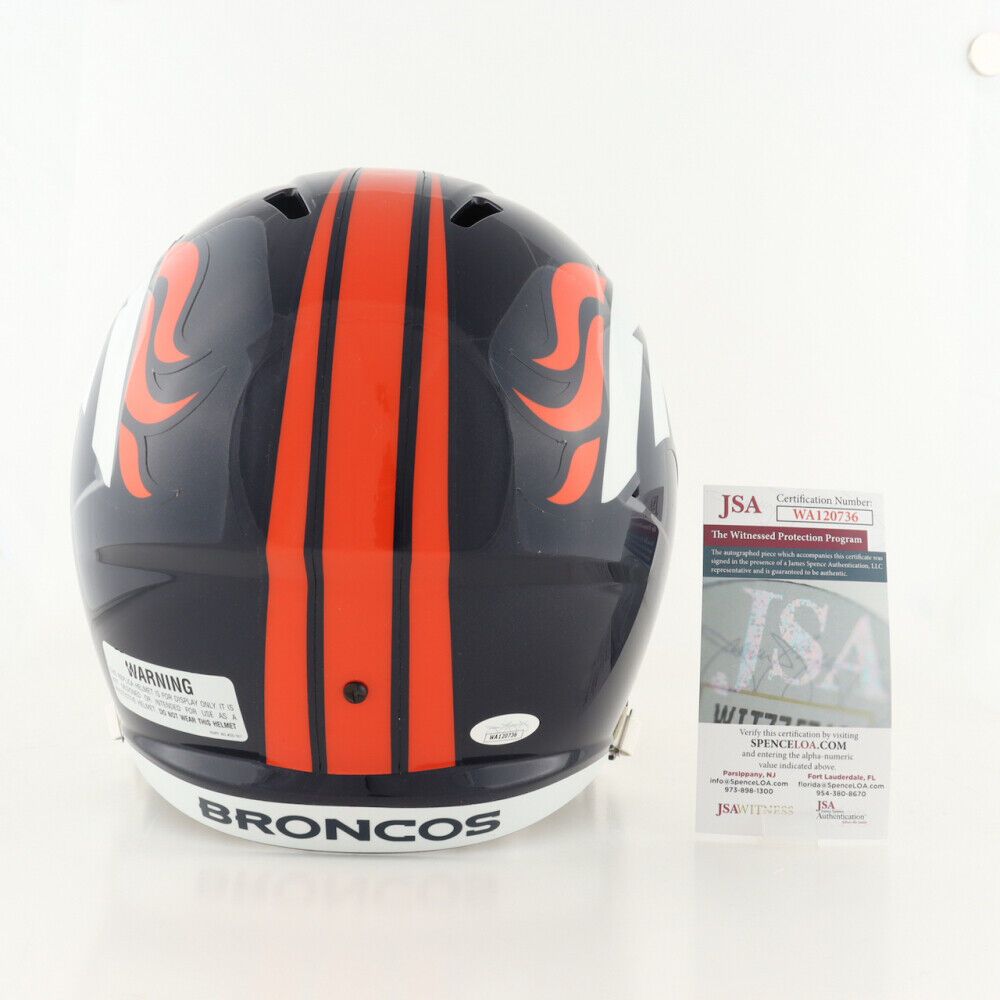 Terrell Davis Signed Denver Broncos Full Size Helmet (JSA) Super Bowl XXXII MVP