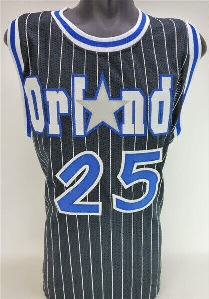 Nick Anderson Signed Orlando Magic Black Pinstriped Home Jersey (JSA COA)