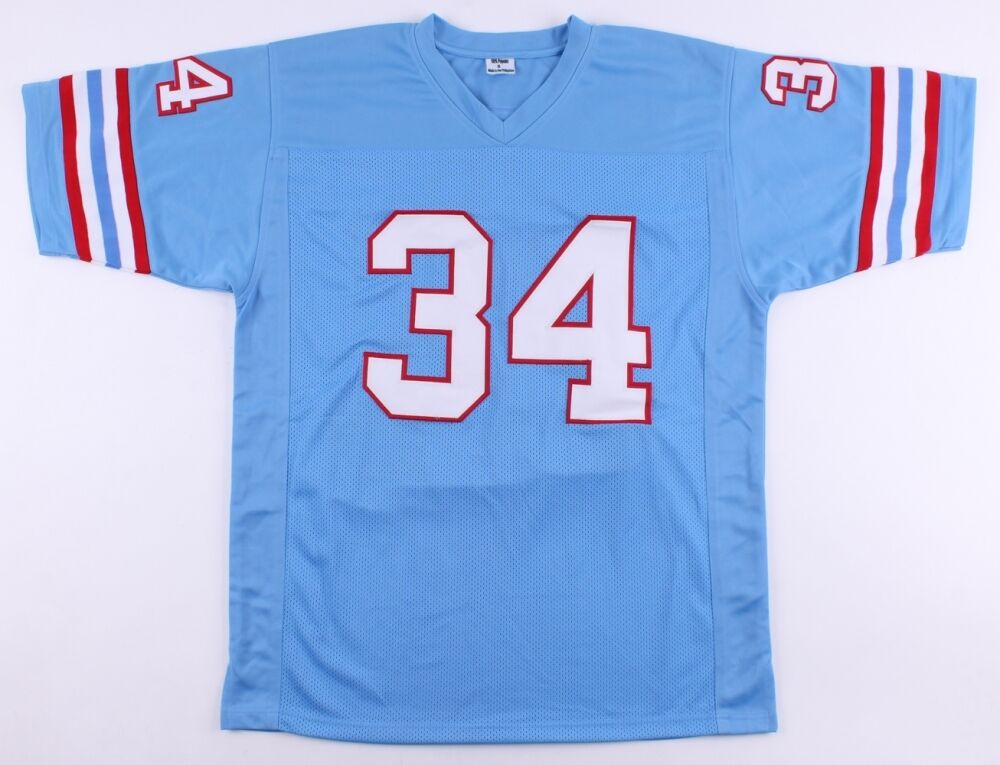Earl Campbell Signed Houston Oilers Jersey Inscribed "HOF 91" (JSA Hologram) R.B