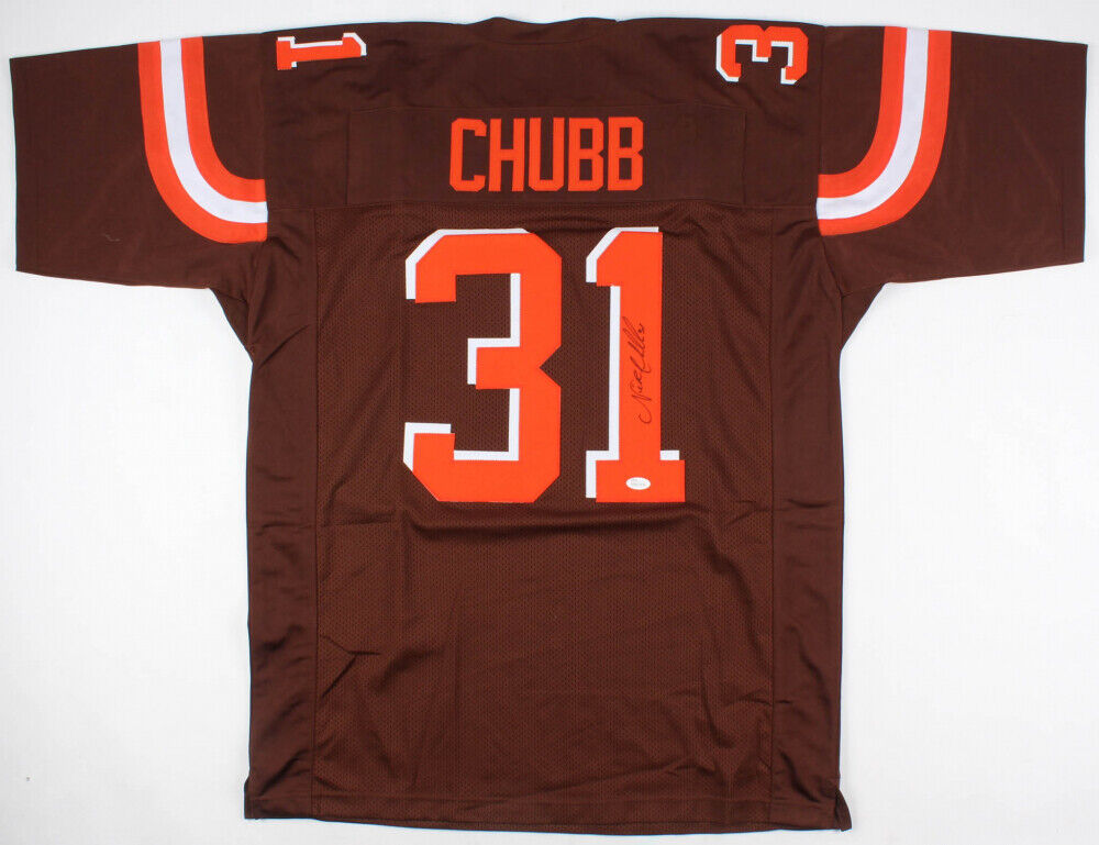 Nick Chubb Signed Cleveland Browns Jersey (JSA COA) 2nd Rd Draft Pick 2018