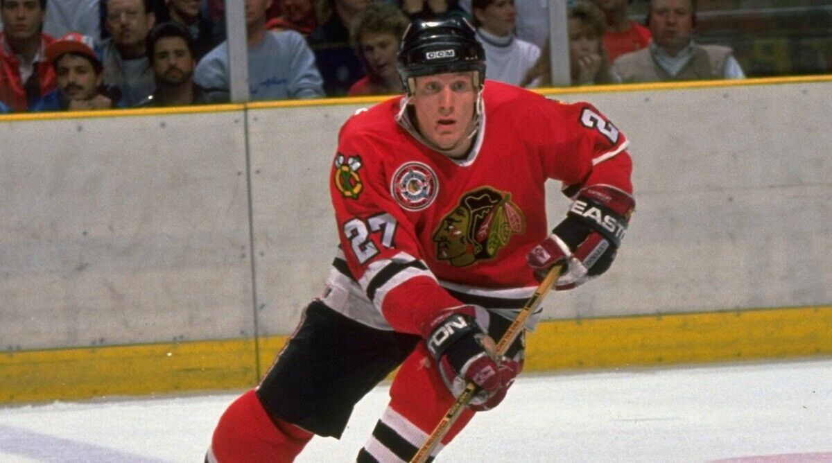Jeremy Roenick Signed Blackhawks 35x43 Custom Framed Jersey (JSA COA)