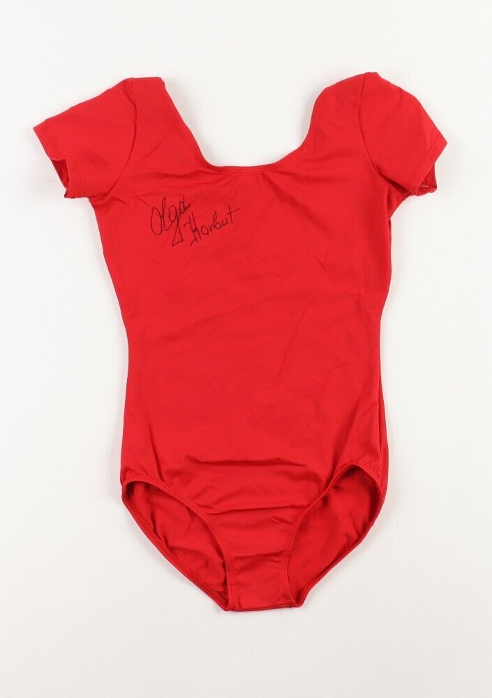 Olga Korbut Signed Red Danskin Leotard (JSA)